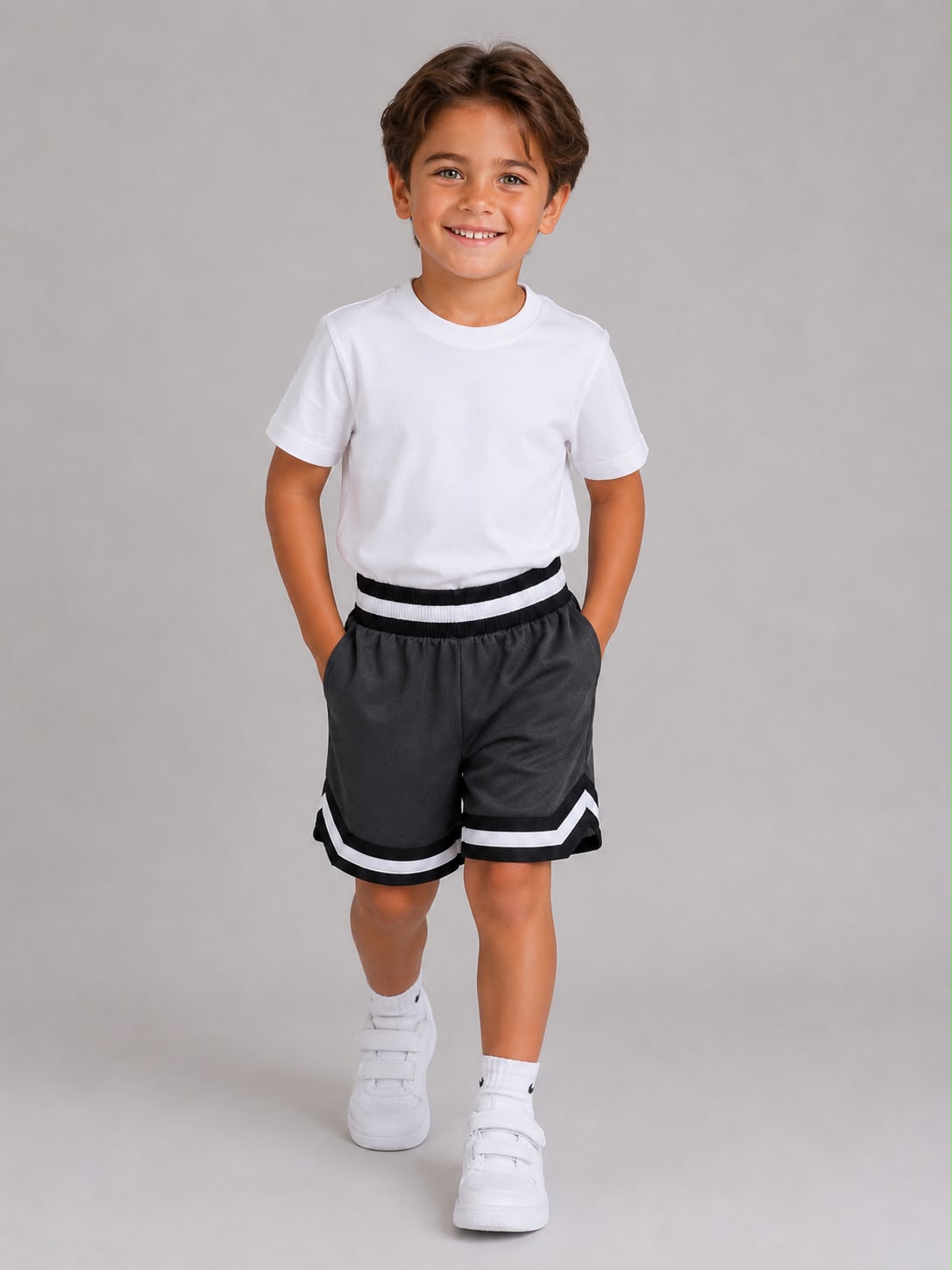 Kids’ Basketball Shorts UR-16-K – Dark Grey