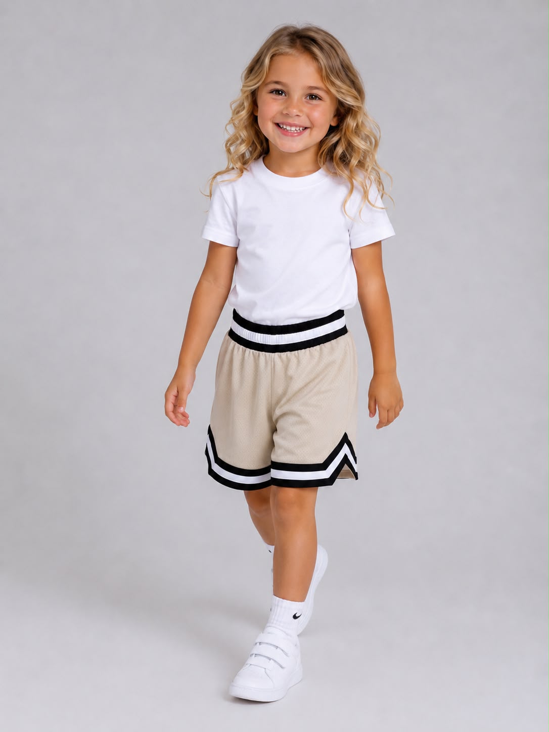 Kids’ Basketball Shorts UR-16-K – Apricot
