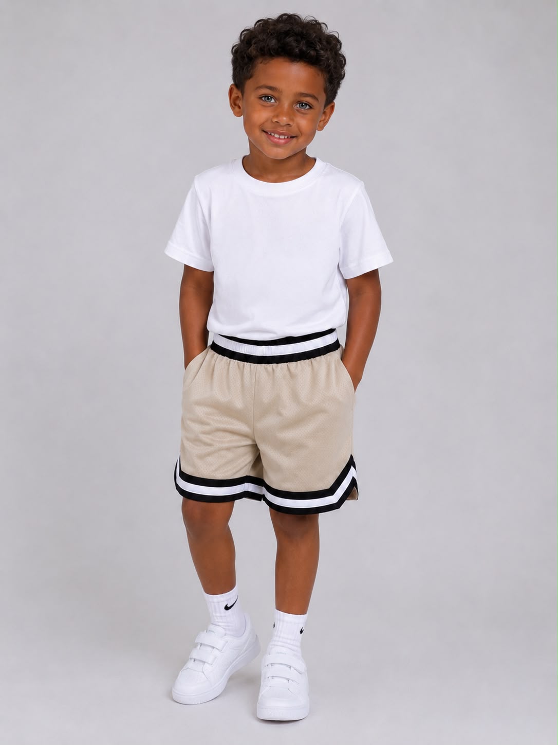 Kids’ Basketball Shorts UR-16-K – Apricot