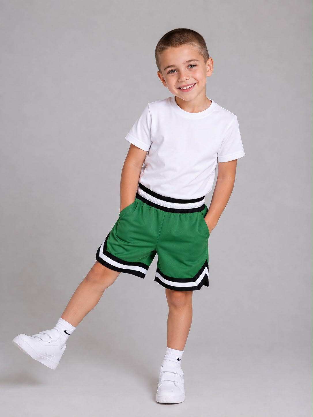 Kids Basketball Shorts UR-16-K Green