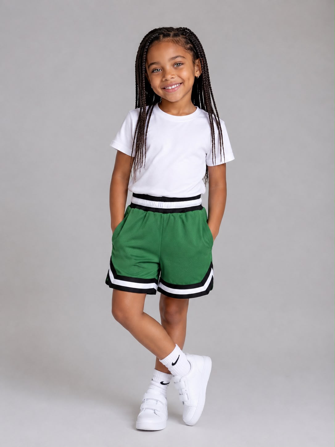 Kids Basketball Shorts UR-16-K Green
