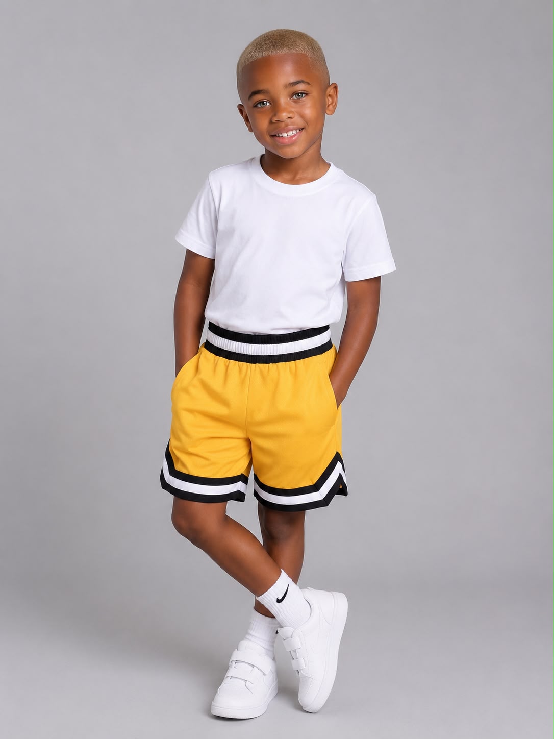 Kids’ Basketball Shorts UR-16-K – Yellow