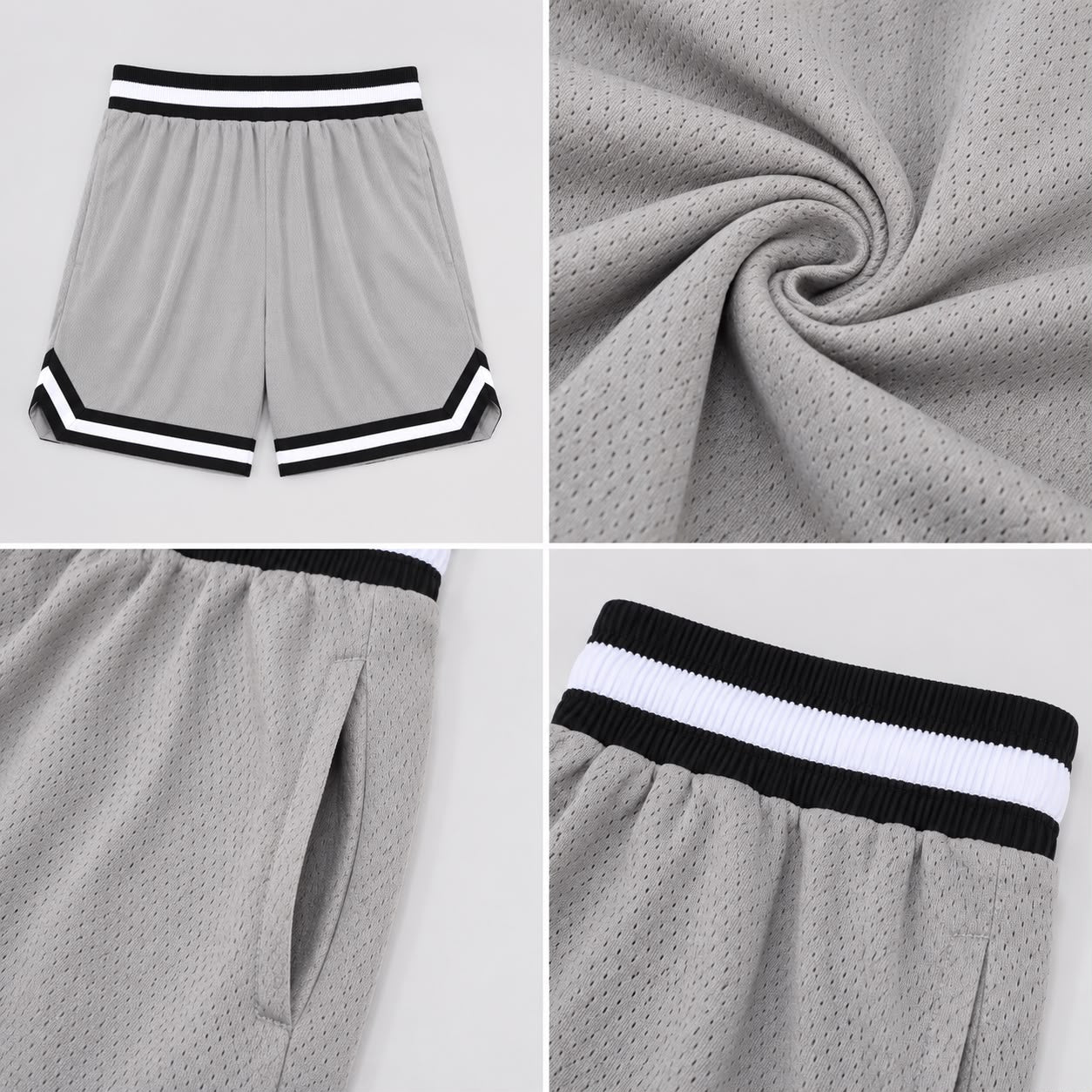 Men’s Basketball Shorts UR-16 – Light Grey