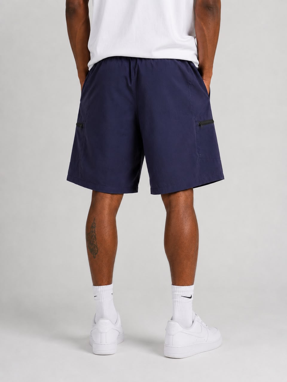 Men’s Cargo Shorts UR-3 with Rampage Logo – Navy Blue