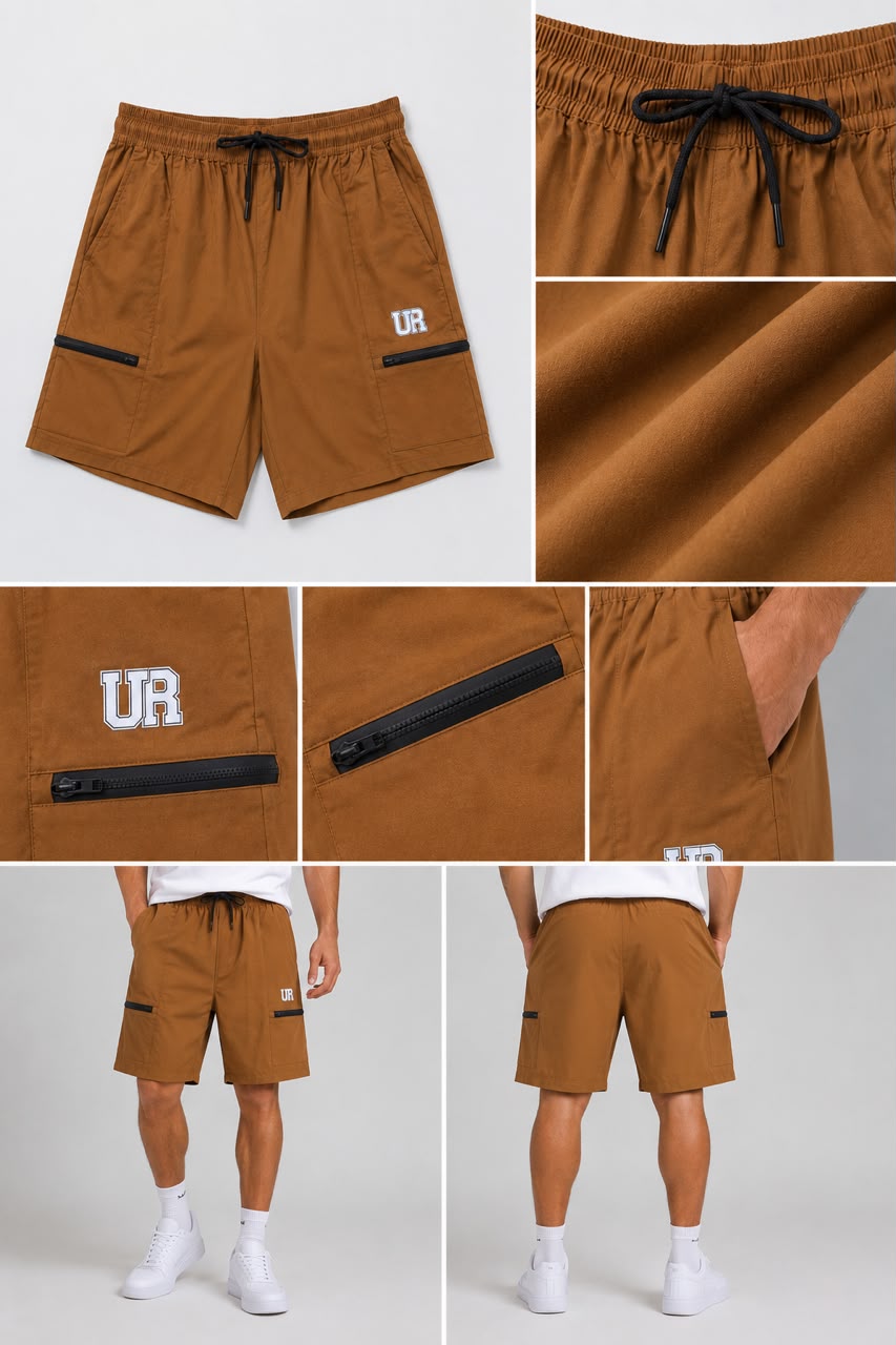 Men’s Cargo Shorts UR-3 with Rampage Logo – Khaki