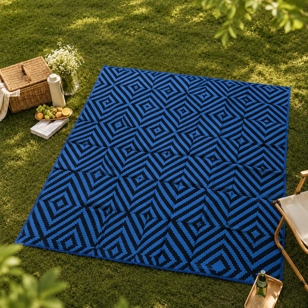 Folding Plastic Outdoor Mat – 2.7 × 2.7m