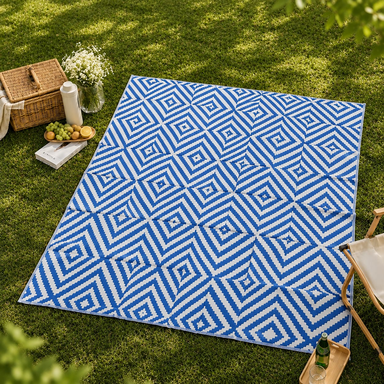 Folding Plastic Outdoor Mat – 2.7 × 2.7m