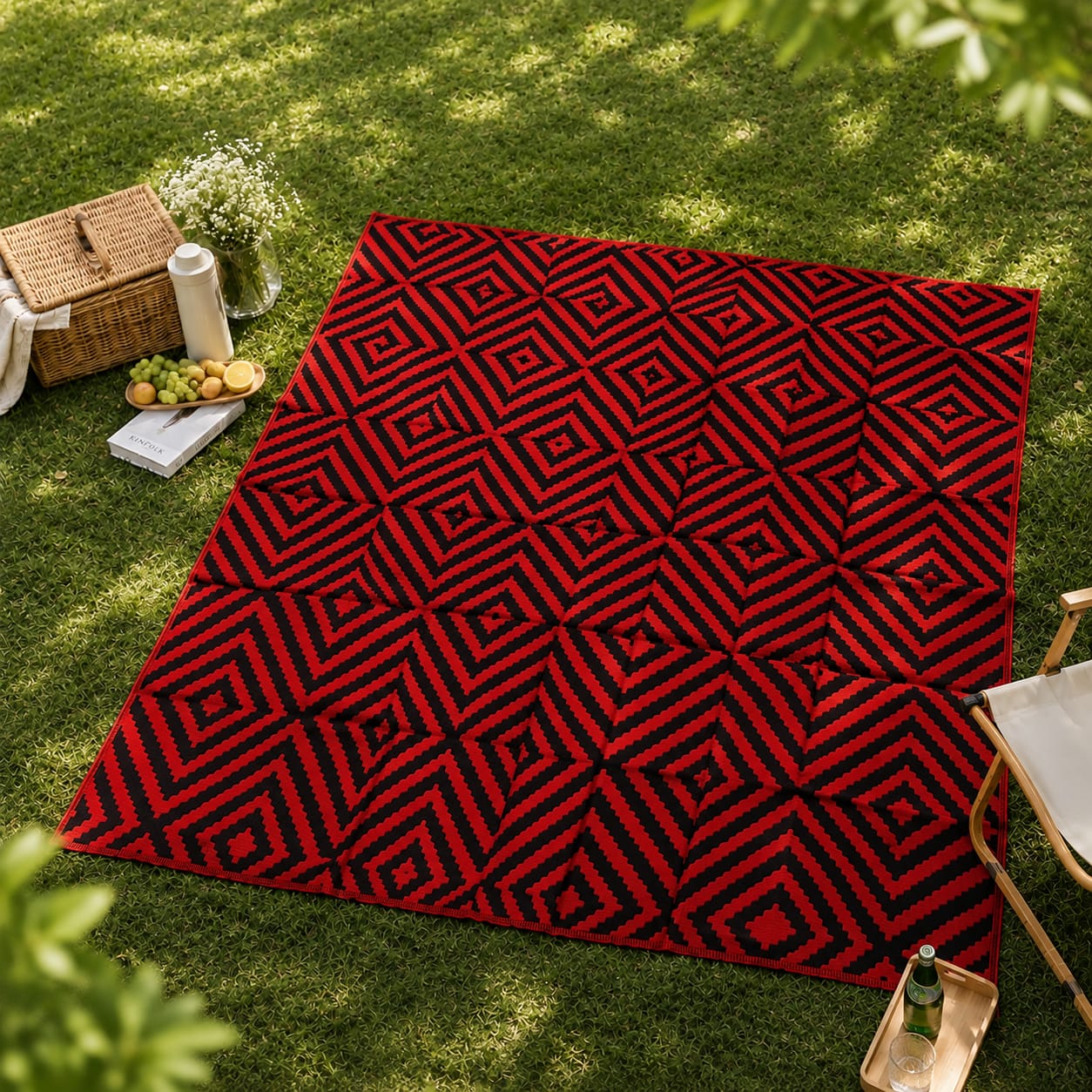 Folding Plastic Outdoor Mat – 2.7 × 2.7m