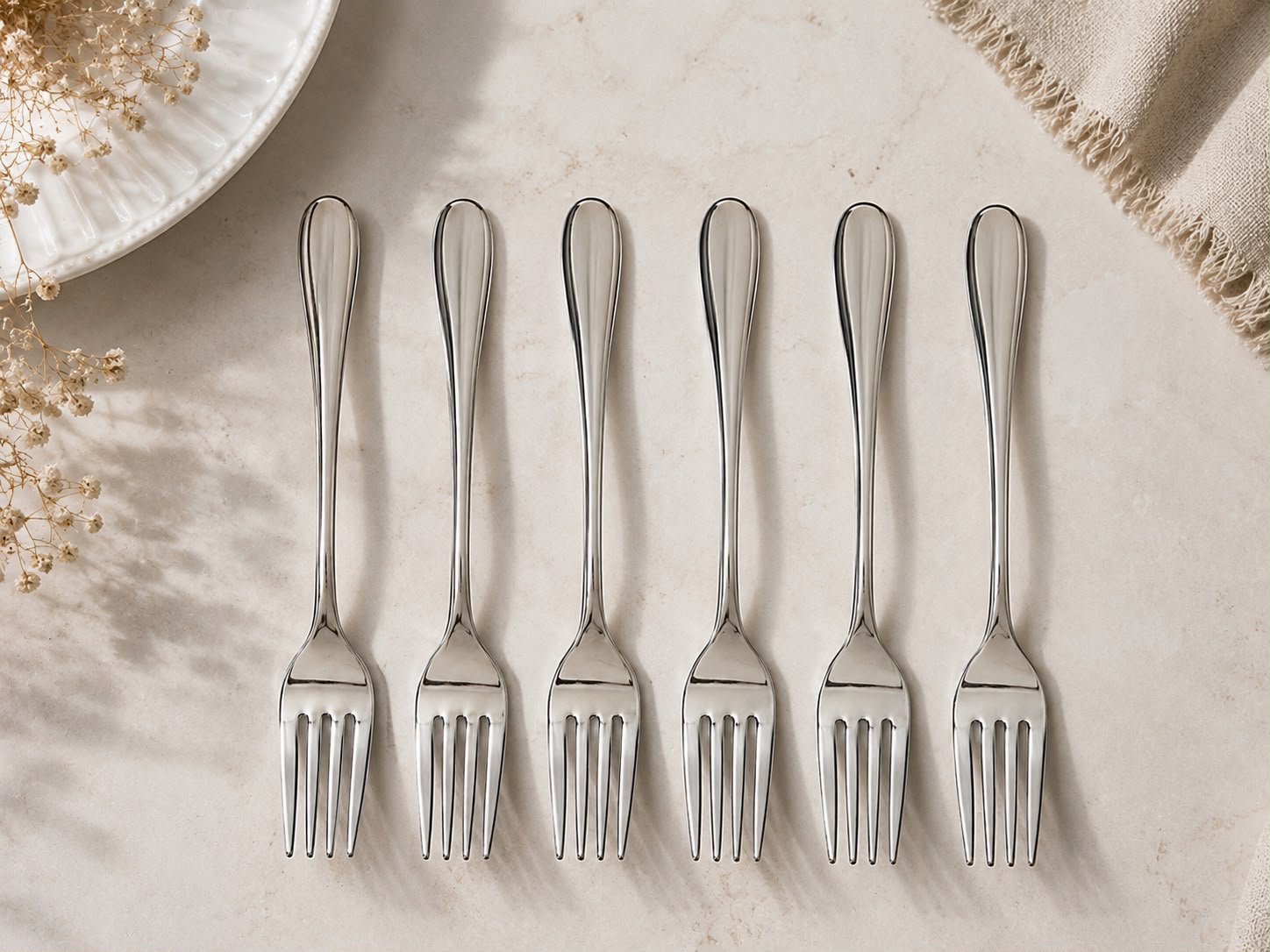 KINNERD 6-Piece Stainless Steel Fork Set