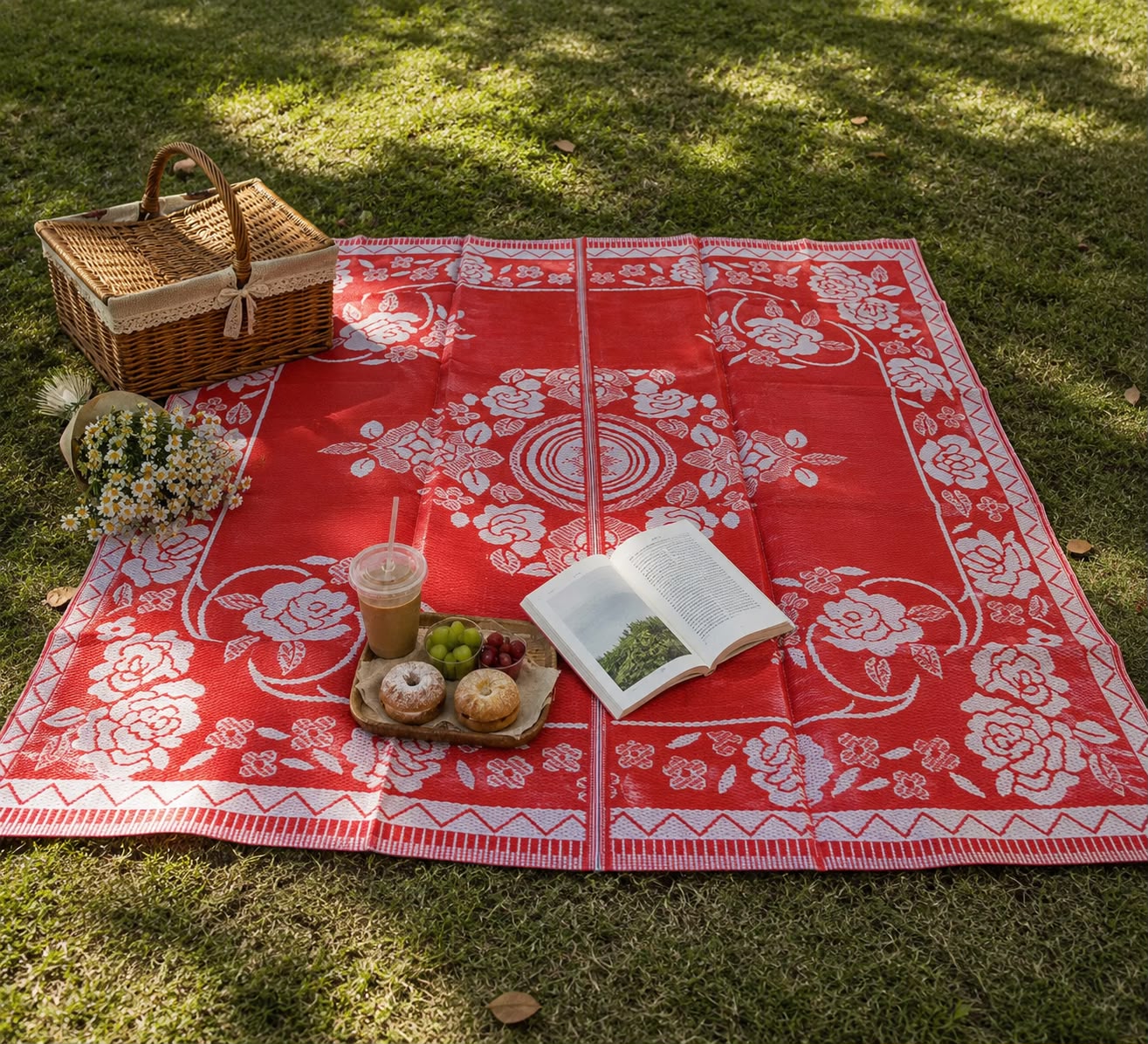 Folding Plastic Outdoor Mat – 1.8 × 2.7m