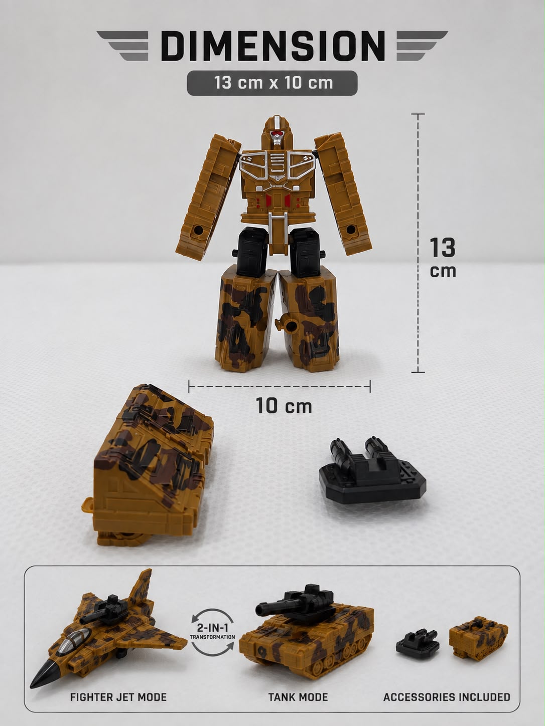 2-in-1 Military Fighter Jet Toy
