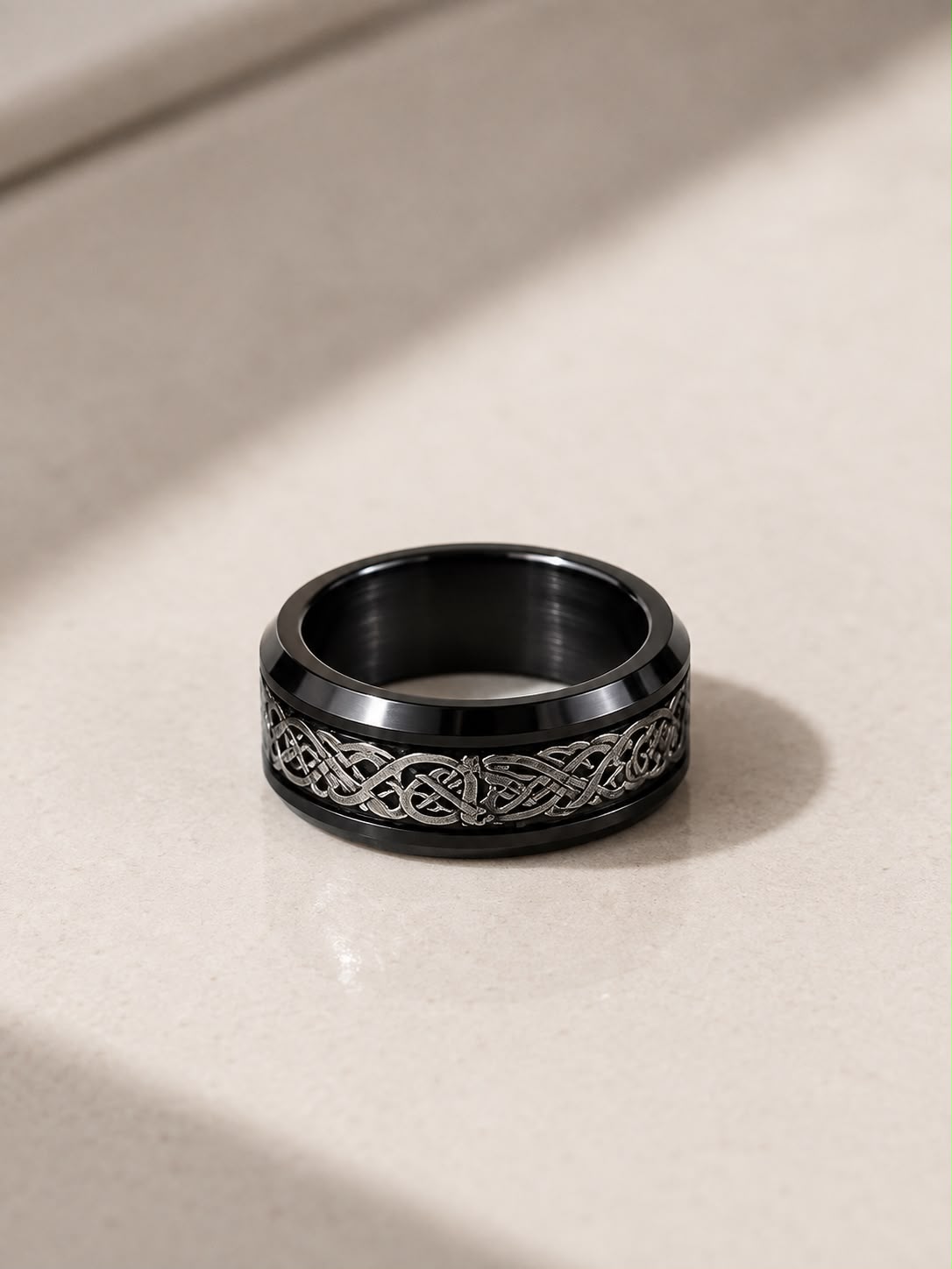 Men’s Black Celtic Knot Ring