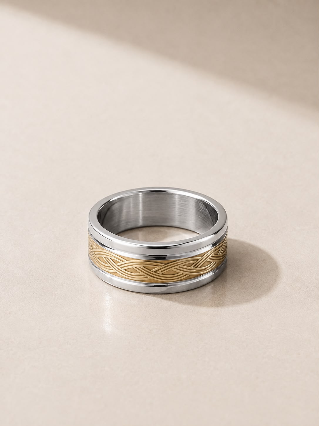 Interwoven Gold & Silver Ring