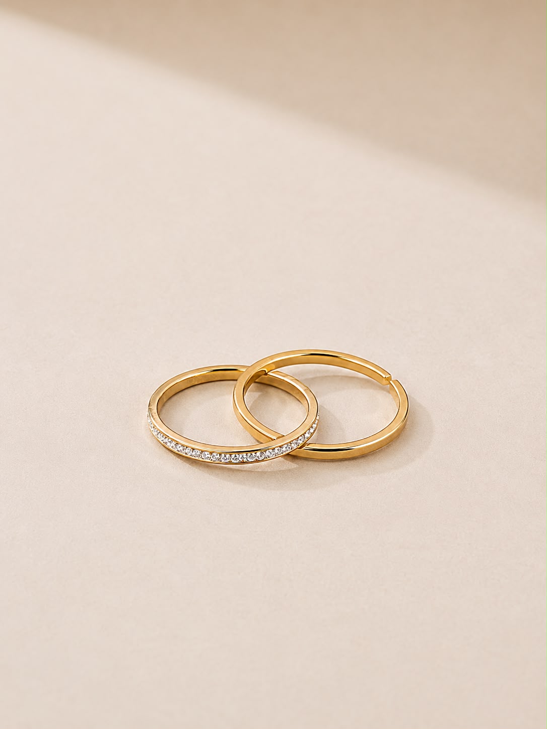 Gold-Tone Double Ring Set
