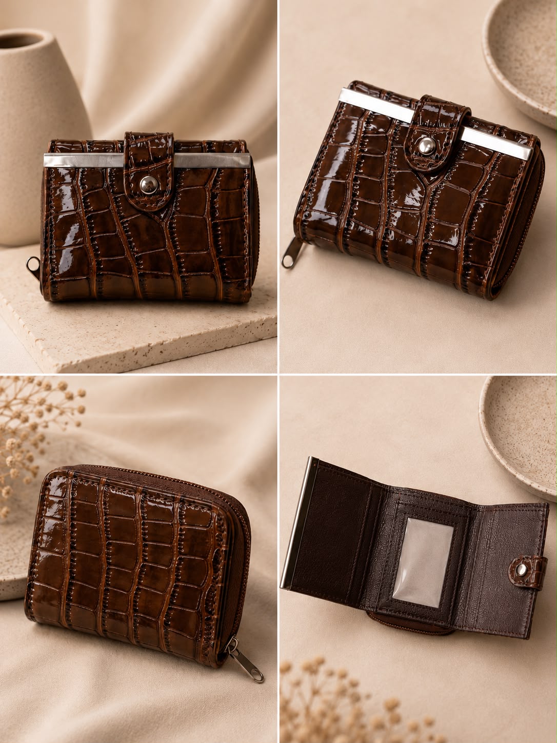 Women’s Compact Zip Wallet with ID Window