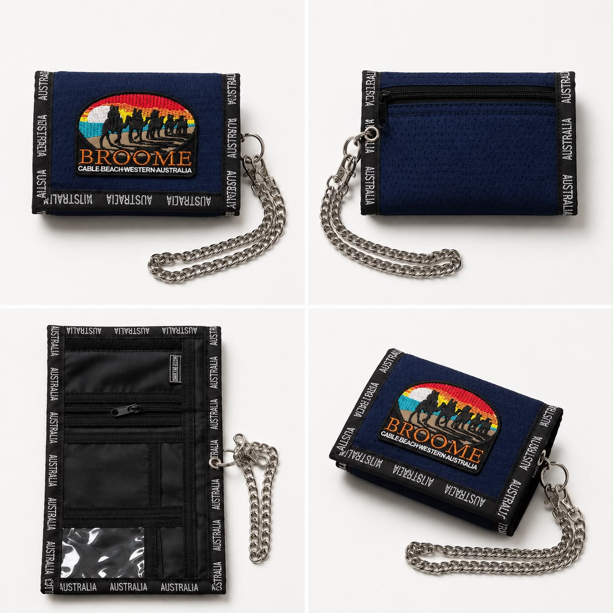 Broome Australia Tri-Fold Chain Wallet