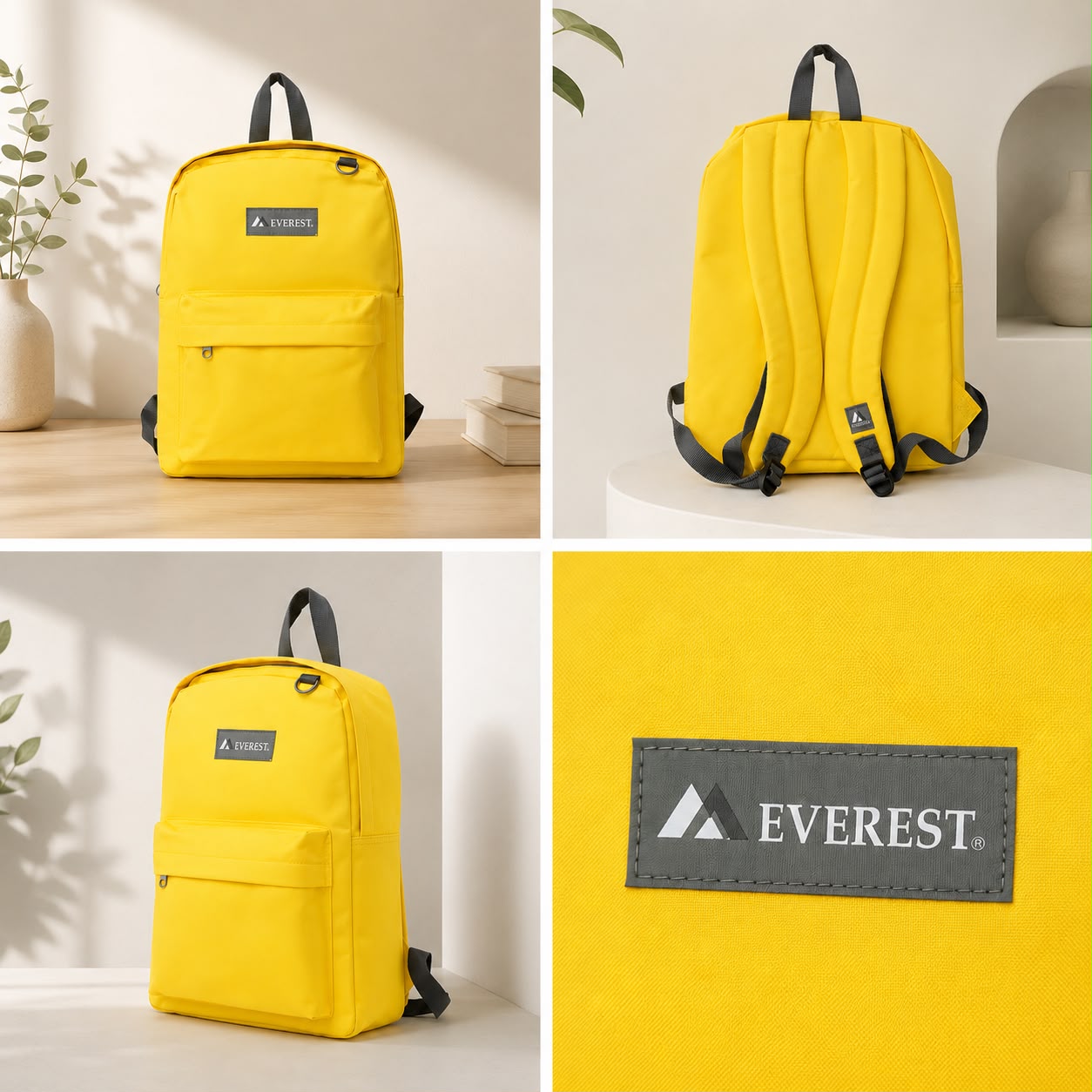 Everest Classic Everyday Backpack – Yellow