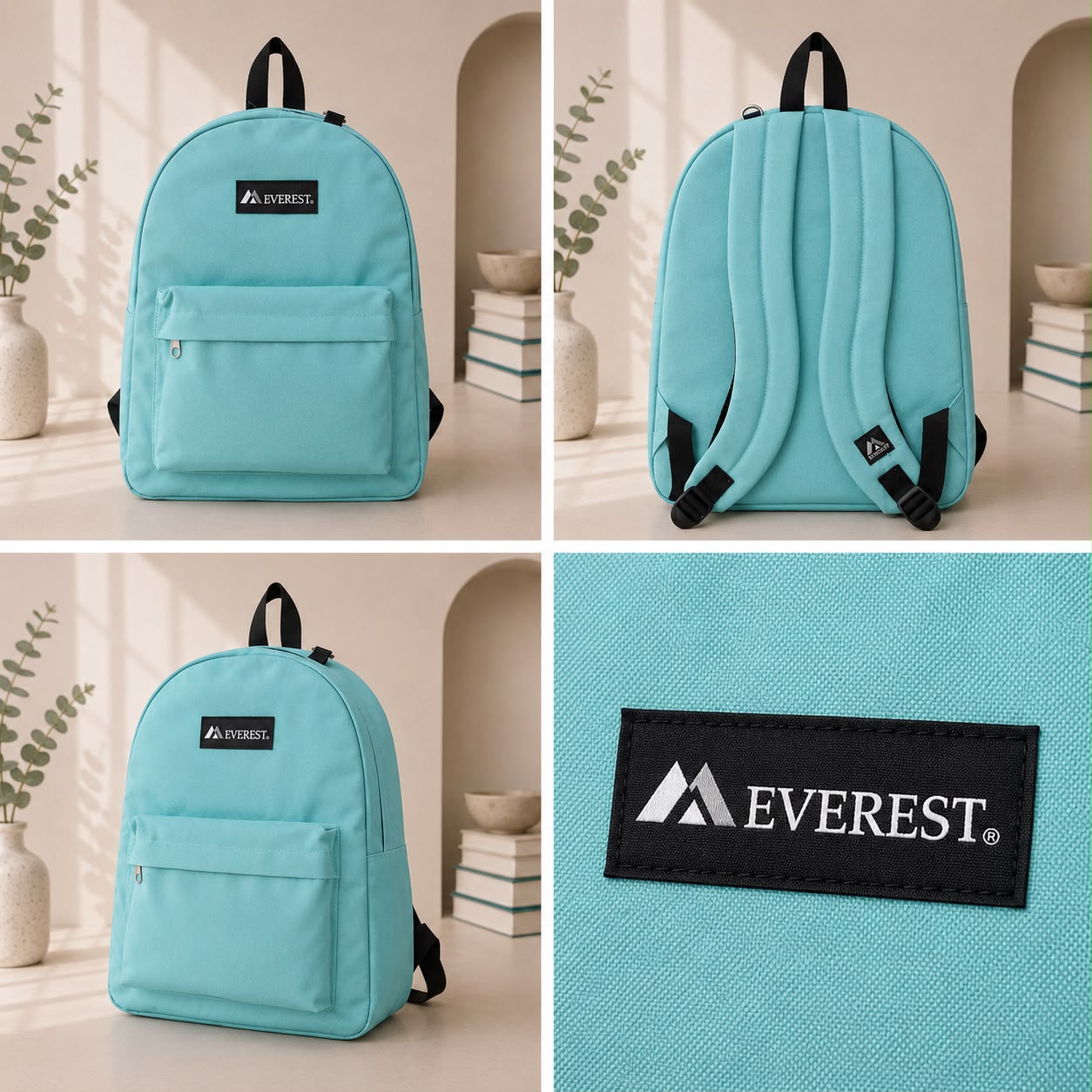 Everest Classic Everyday Backpack – Aqua Blue