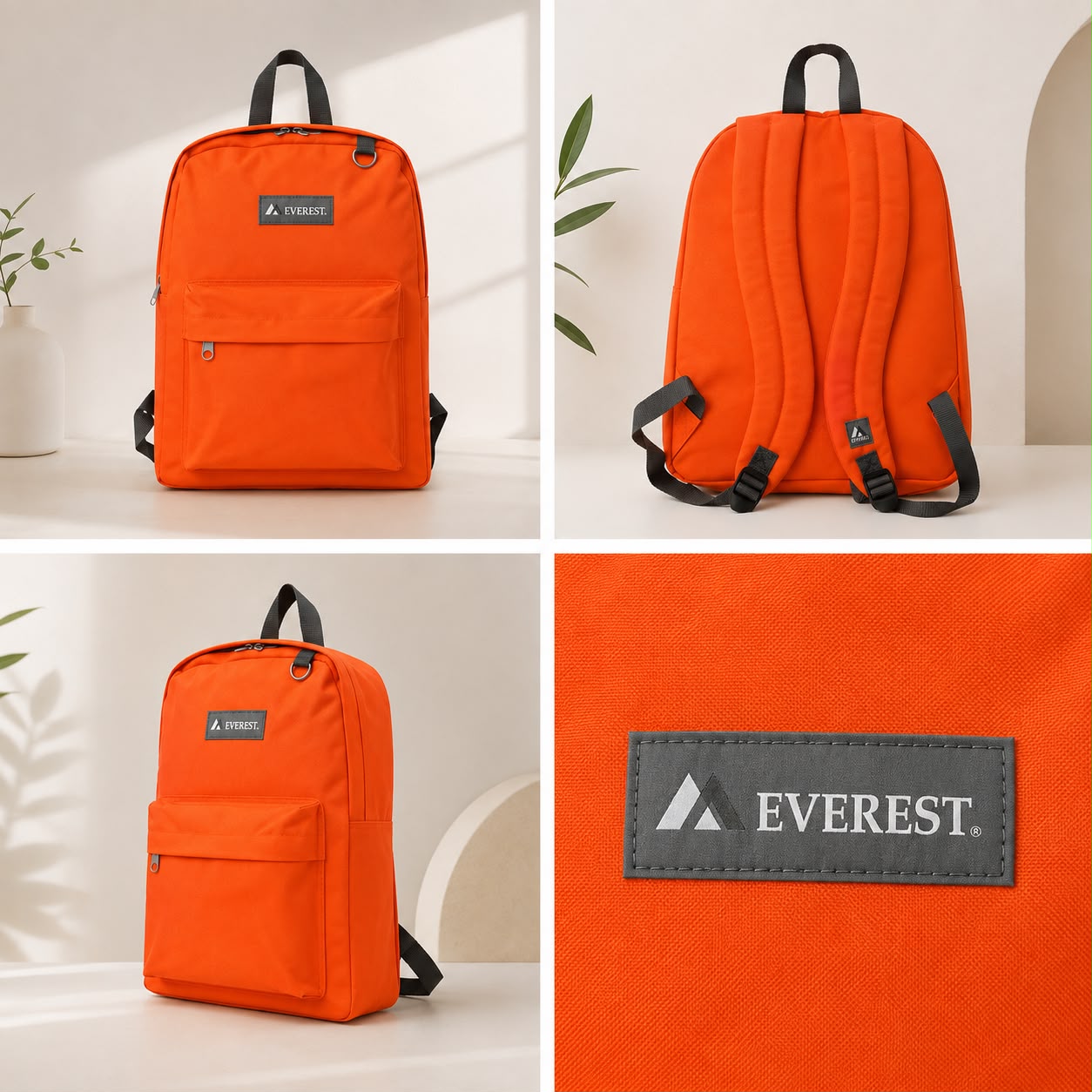 Everest Classic Everyday Backpack – Orange