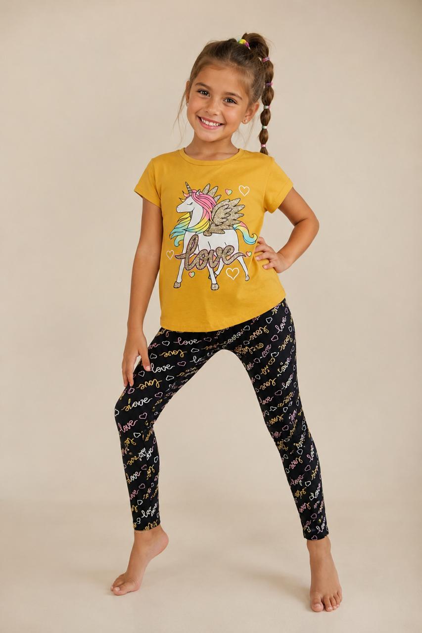 Girls’ Unicorn T-Shirt & Leggings Set