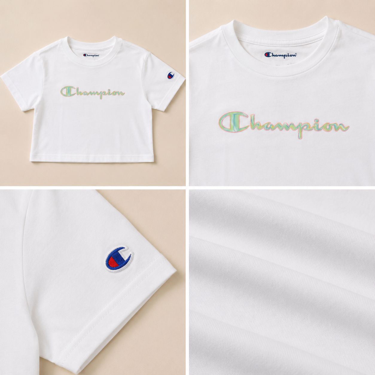 Girls’ Champion Logo Cropped T-Shirt