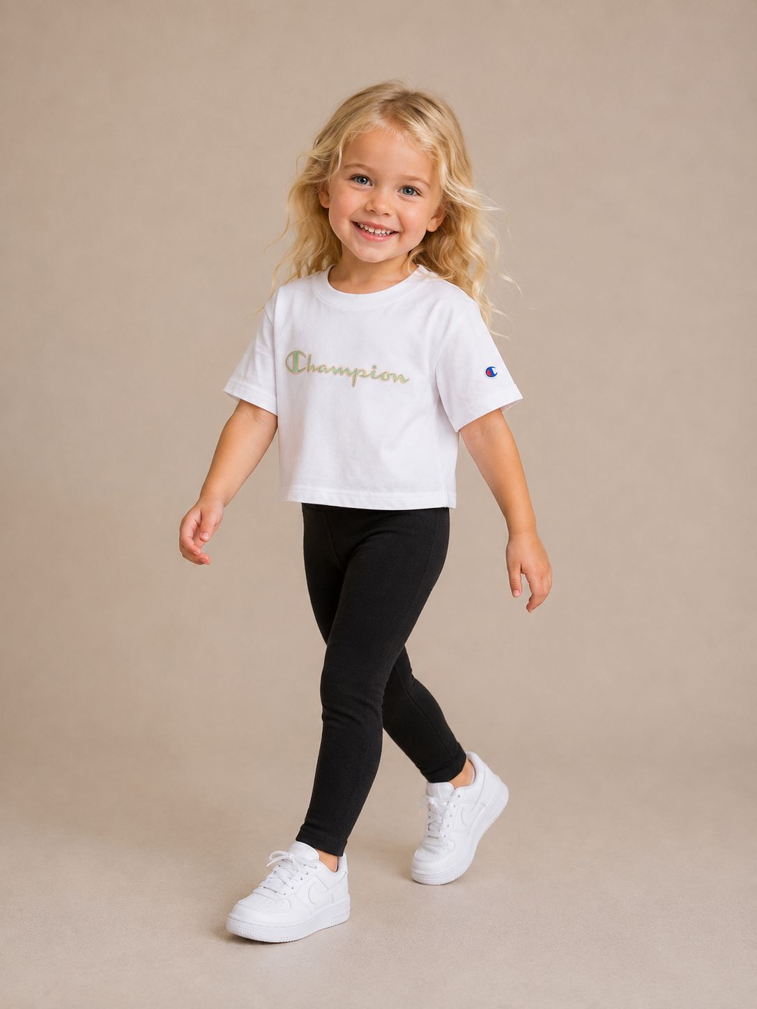 Girls’ Champion Logo Cropped T-Shirt