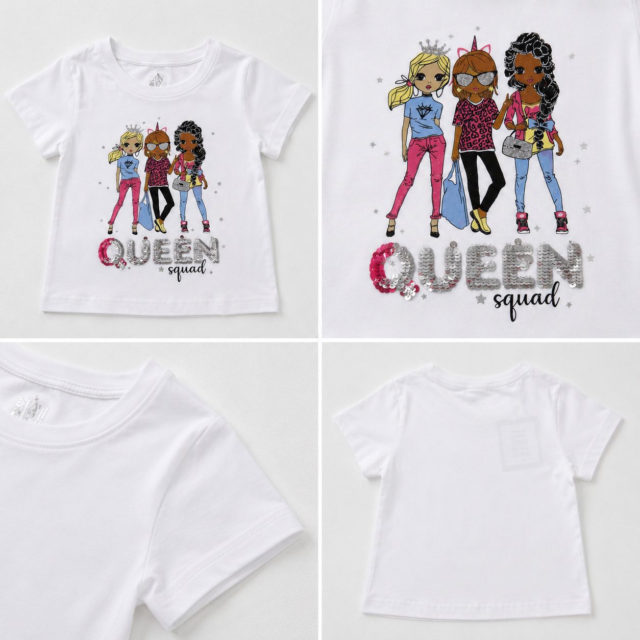 Girls’ Queen Squad T-Shirt, Leggings & Crossbody Bag Set