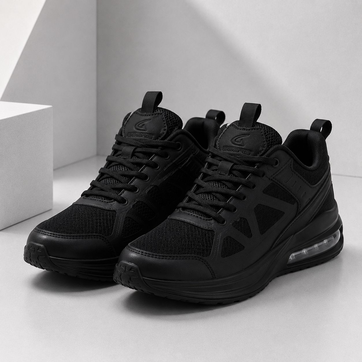 Men’s Slip-Resistant Safety Work Shoes – Black