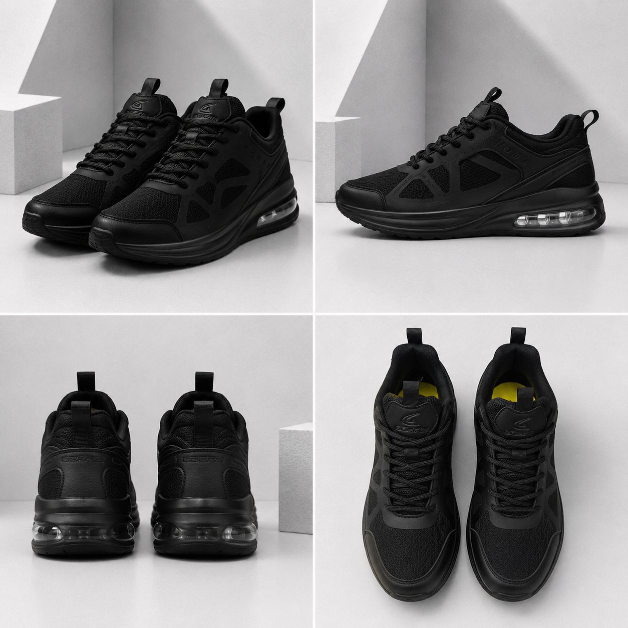 Men’s Slip-Resistant Safety Work Shoes – Black