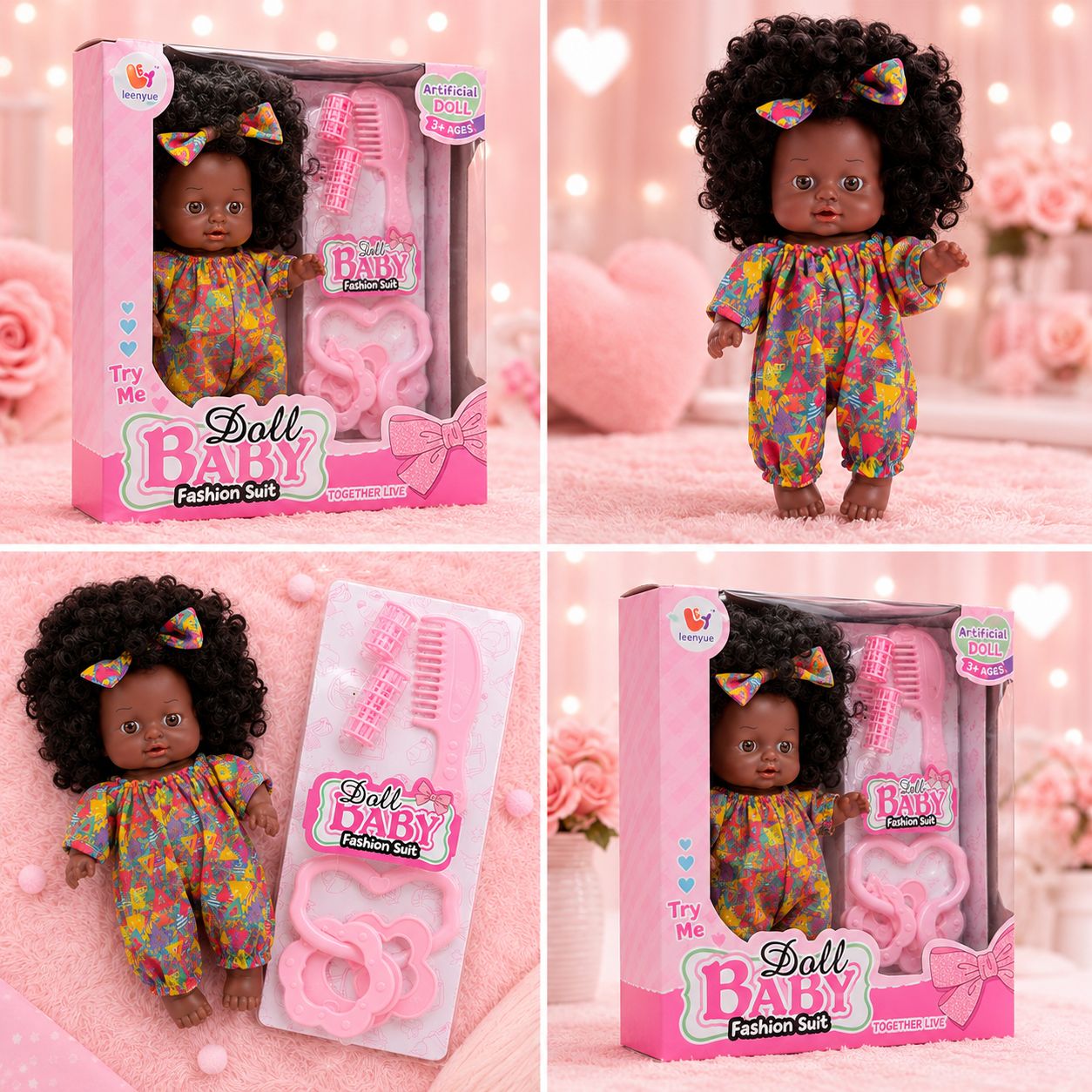 Baby Fashion Doll with Hair-Styling Accessories