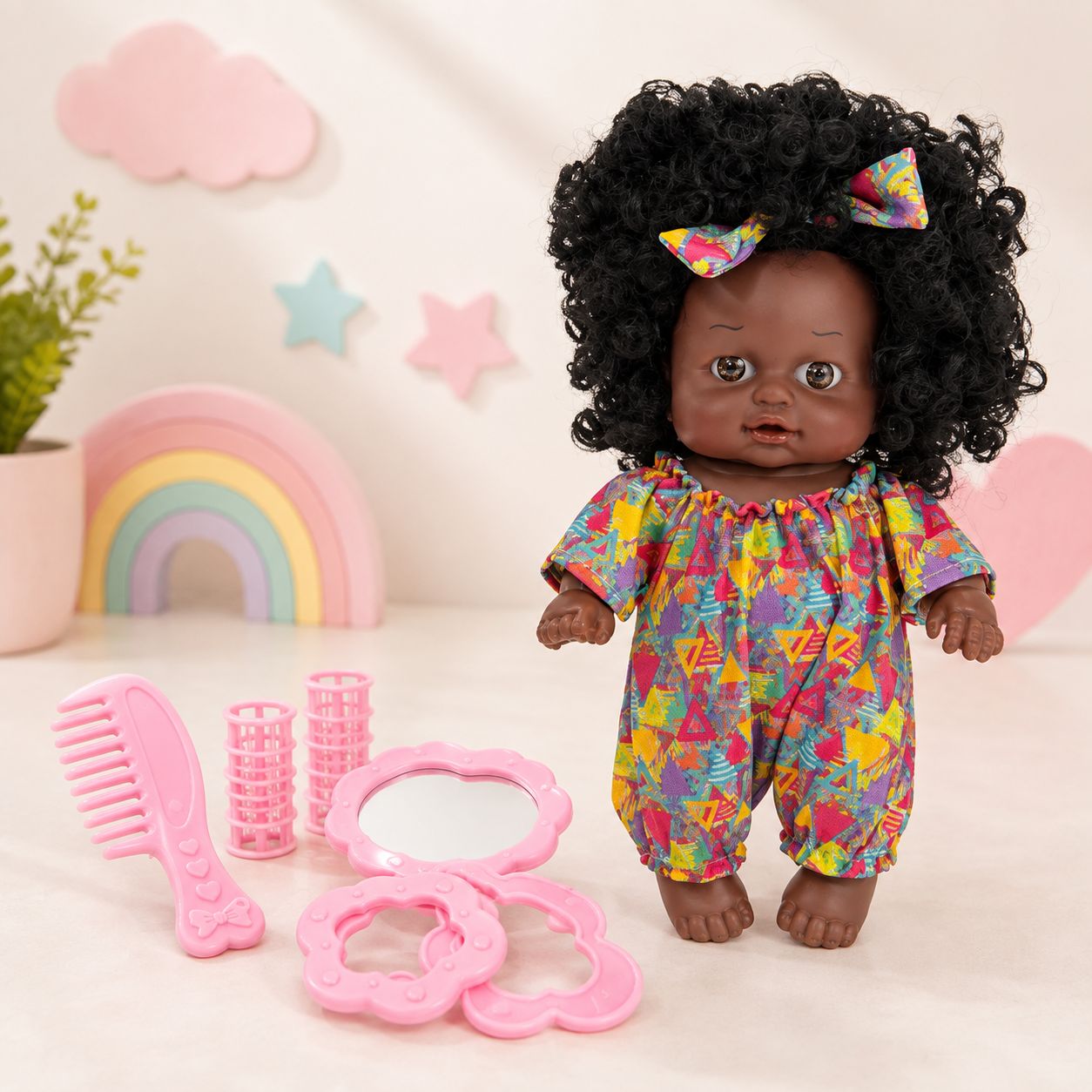 Baby Fashion Doll with Hair-Styling Accessories