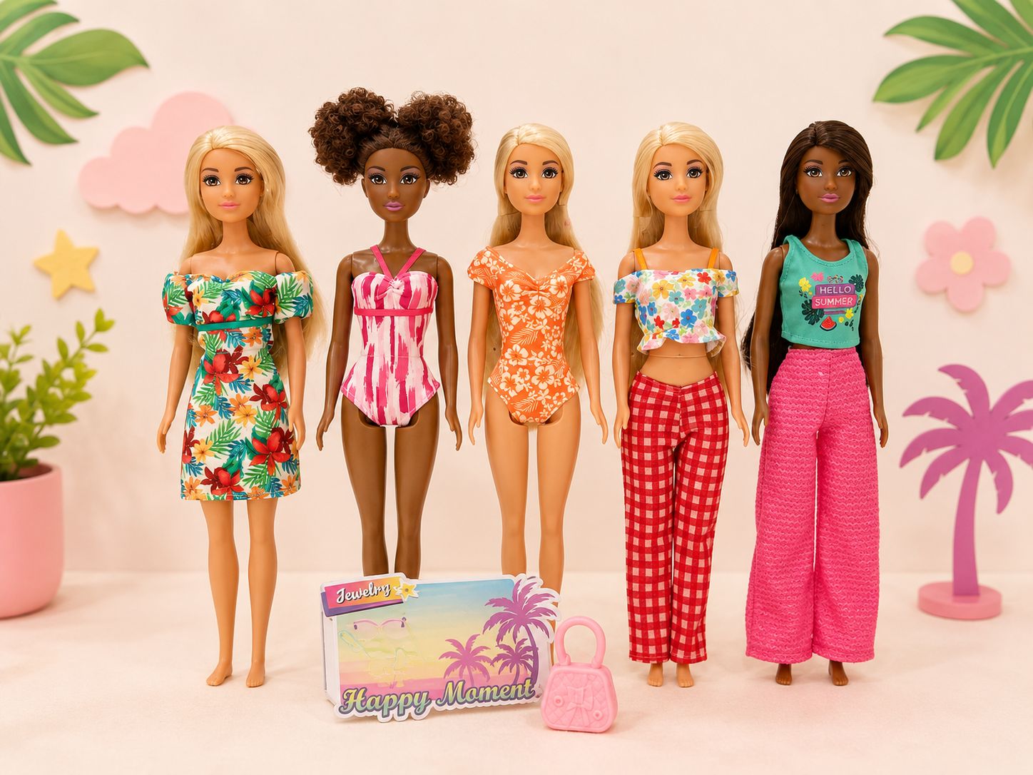 Anlily Summer Fashion Doll Collection – 5-Piece Set