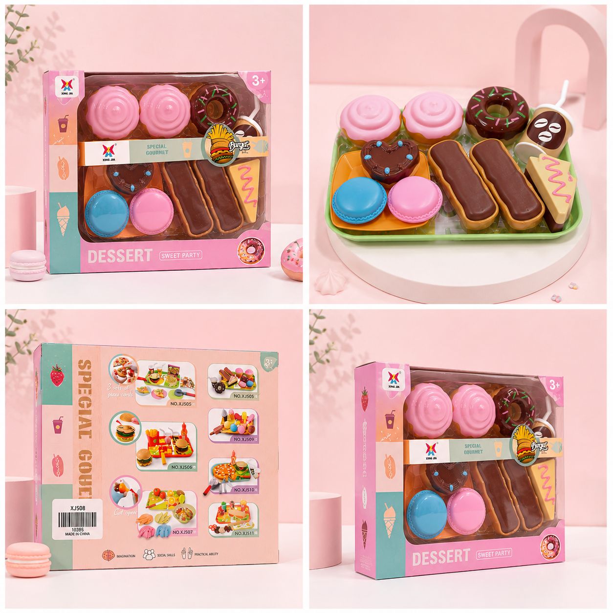 Kids’ Sweet Dessert Pretend-Play Food Set