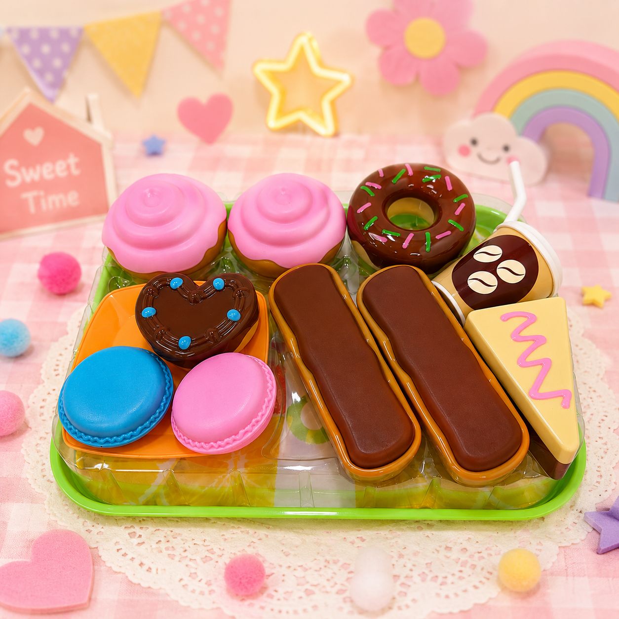 Kids’ Sweet Dessert Pretend-Play Food Set