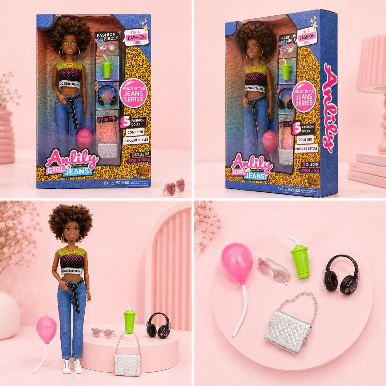 Anlily Girl in Jeans Fashion Doll & Accessories