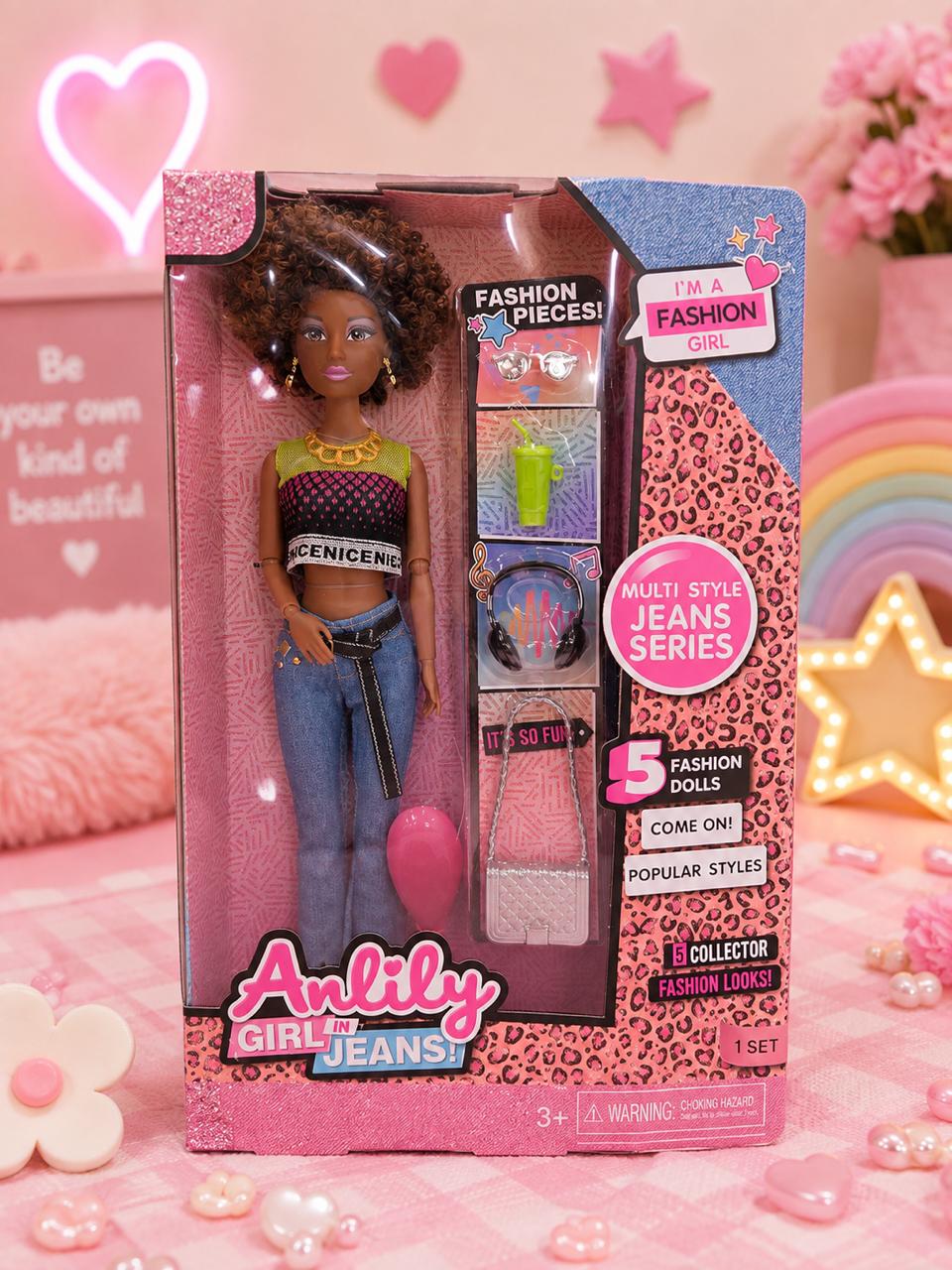 Anlily Girl in Jeans Fashion Doll & Accessories