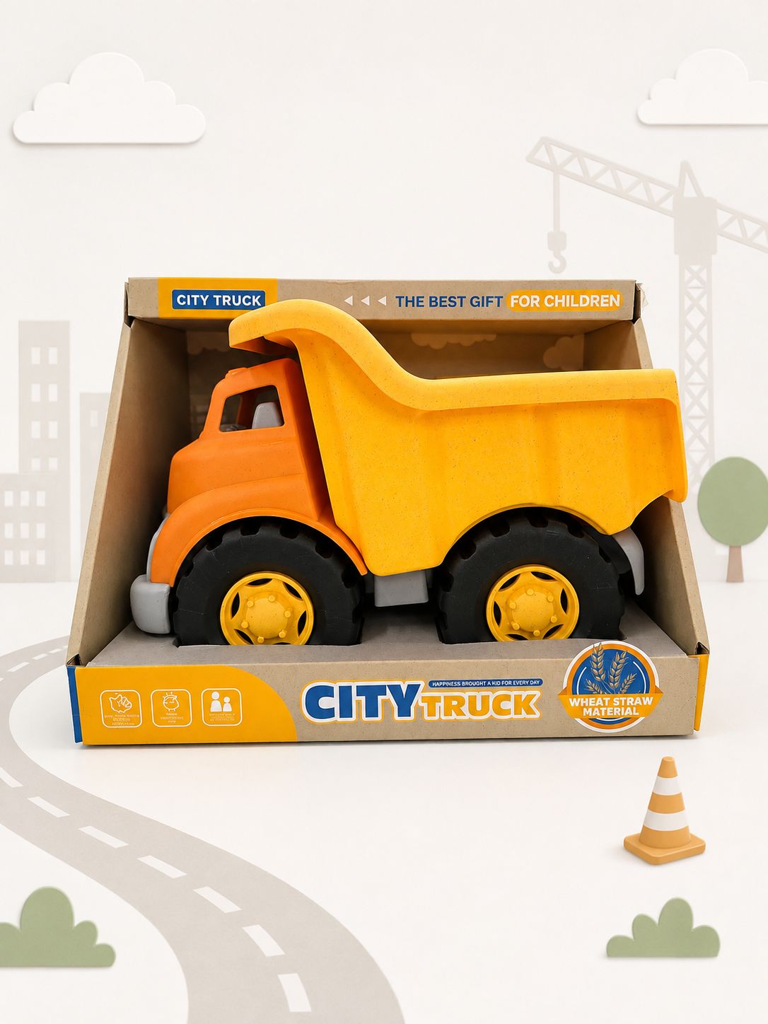 Kids’ City Construction Dump Truck – Orange