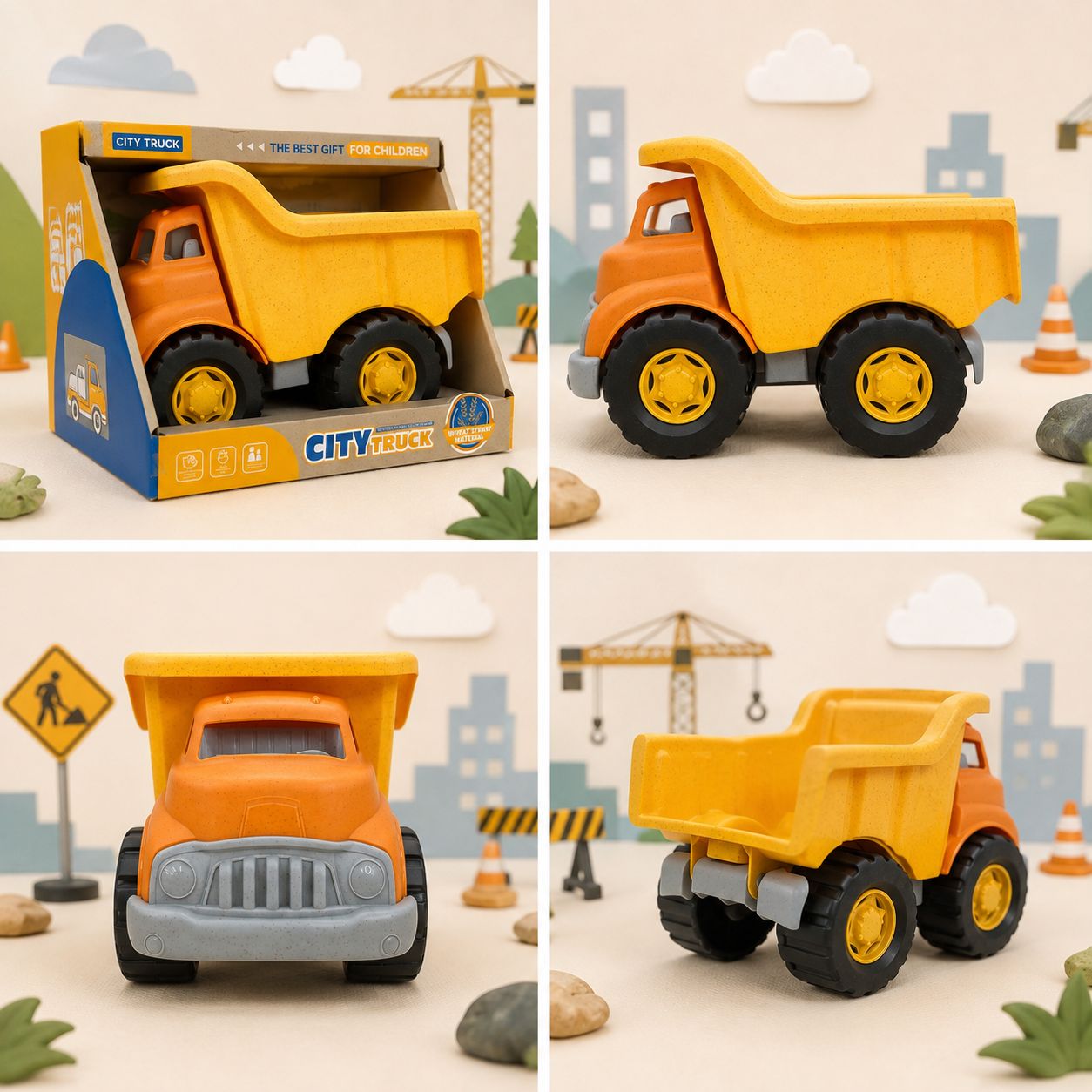 Kids’ City Construction Dump Truck – Orange