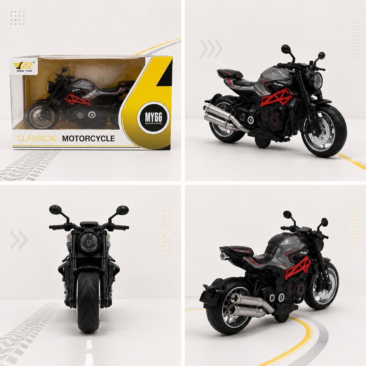 MY66 Sport Motorcycle Display Model – Black & Red