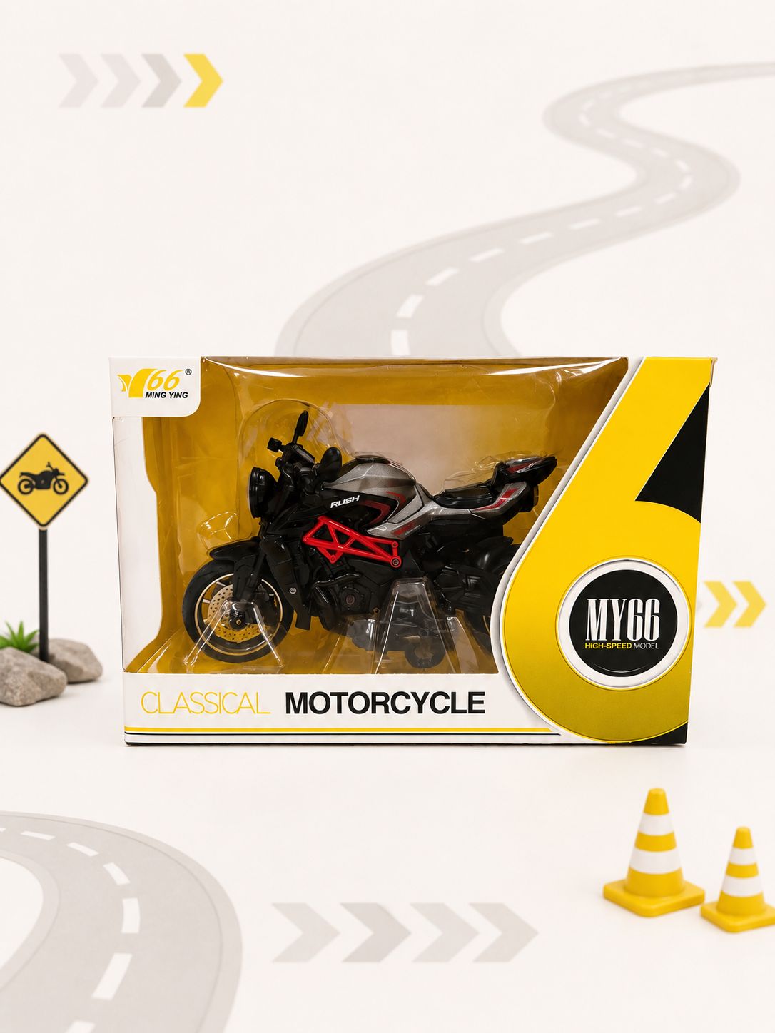 MY66 Sport Motorcycle Display Model – Black & Red