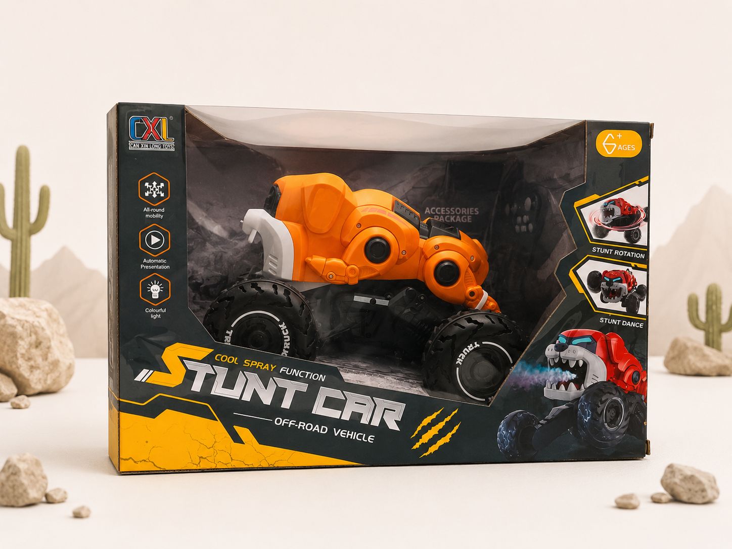 Remote-Controlled Bulldog Off-Road Stunt Car with Mist Spray