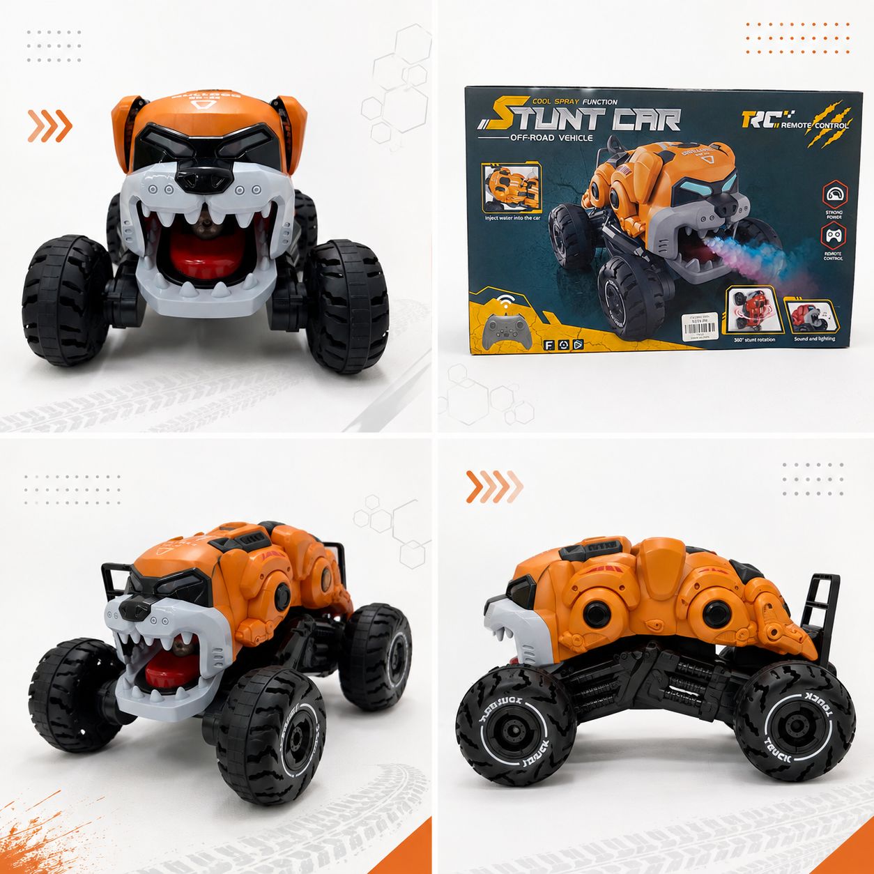 Remote-Controlled Bulldog Off-Road Stunt Car with Mist Spray