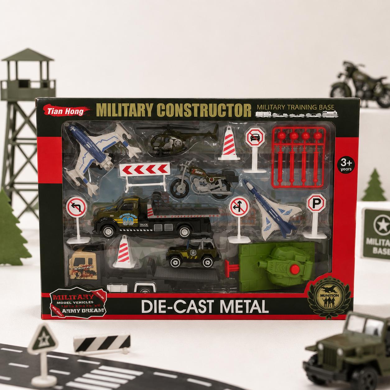 Military Training Base Die-Cast Vehicle Playset