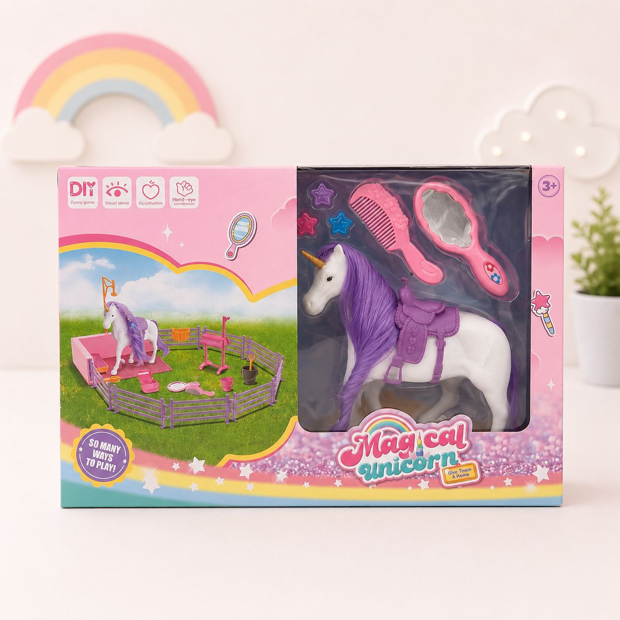 Magical Unicorn Stable & Grooming Playset