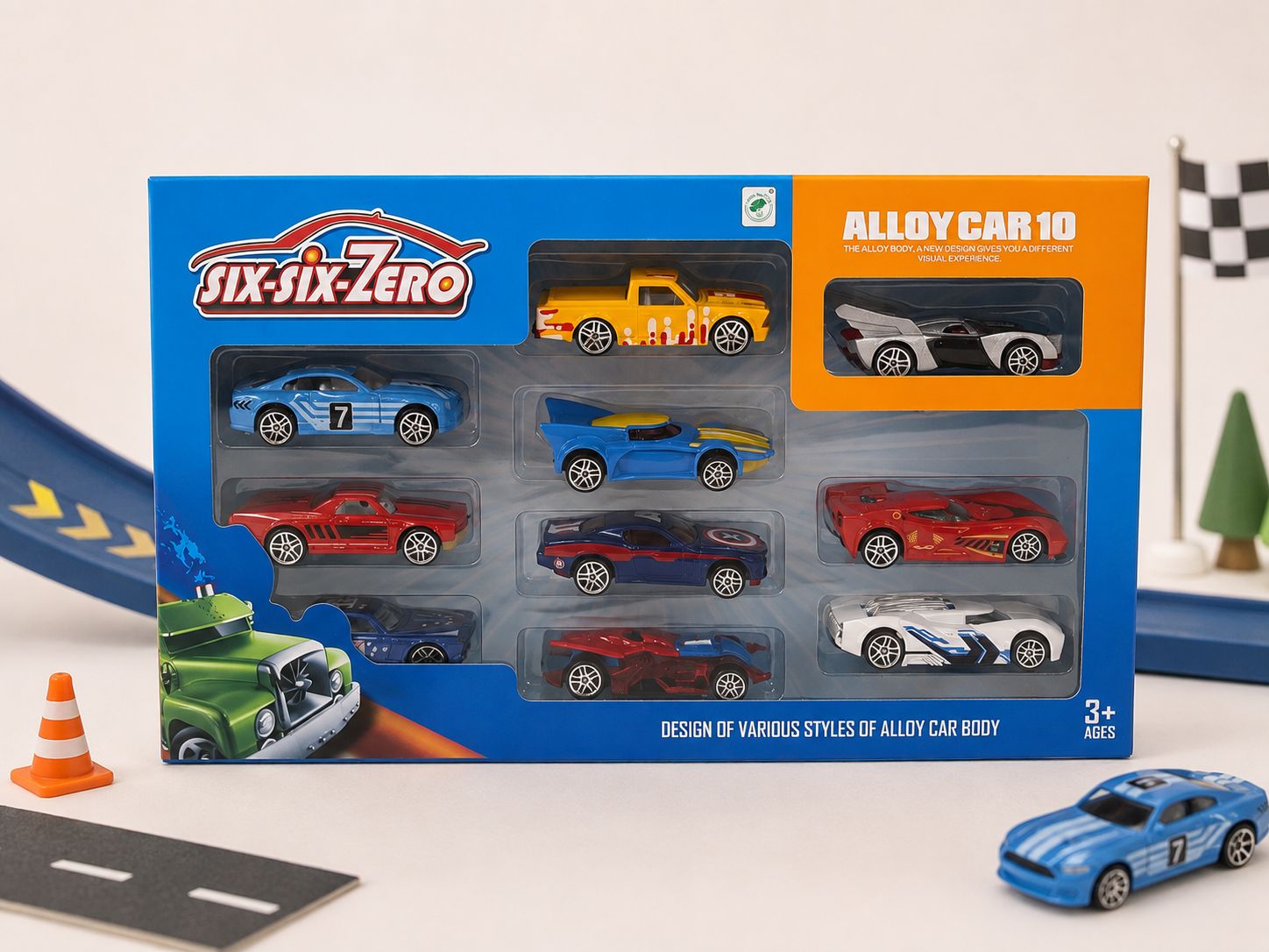 Six-Six-Zero 10-Piece Alloy Toy Car Set