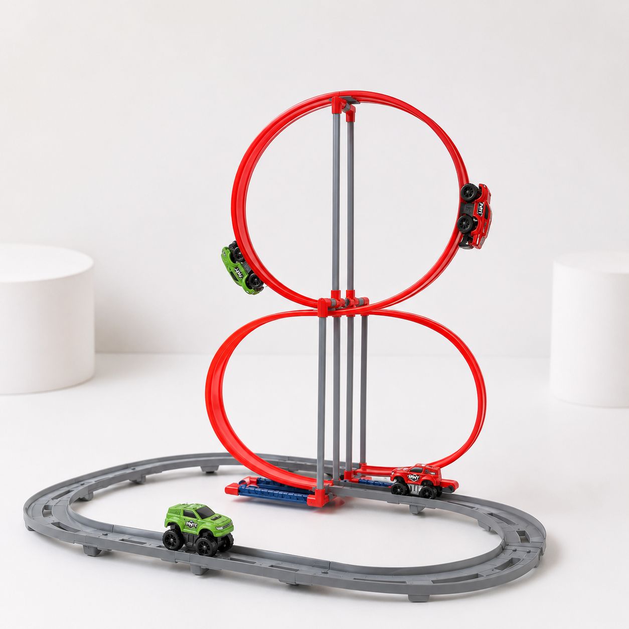 Magnetic Double-Loop Racing Track Set
