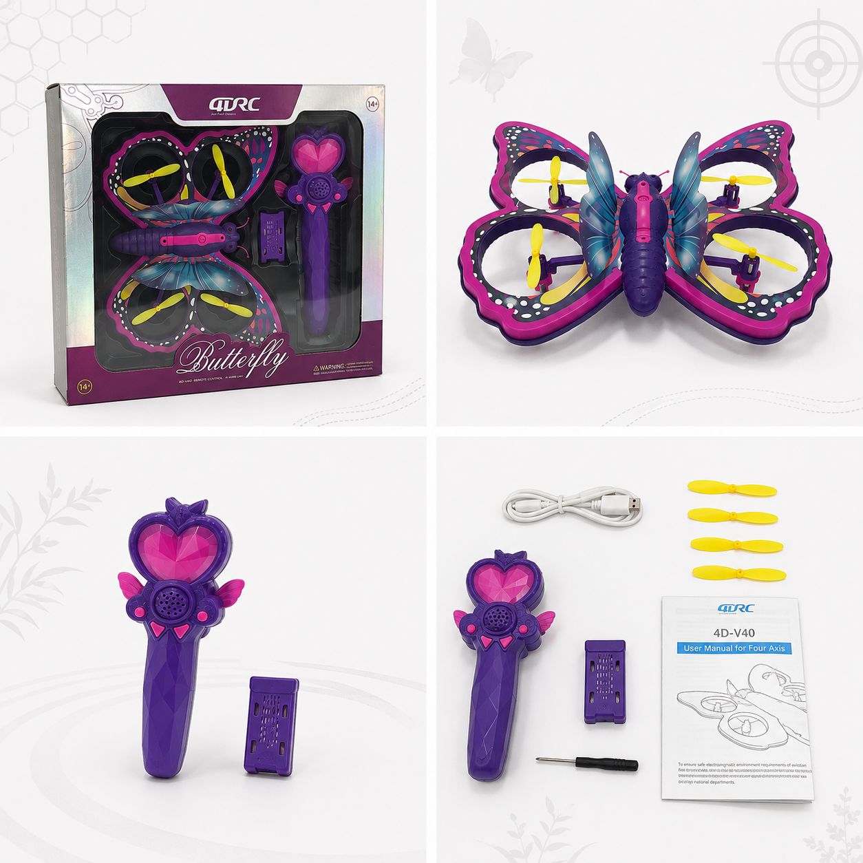 4D-V40 Remote-Control Butterfly Drone