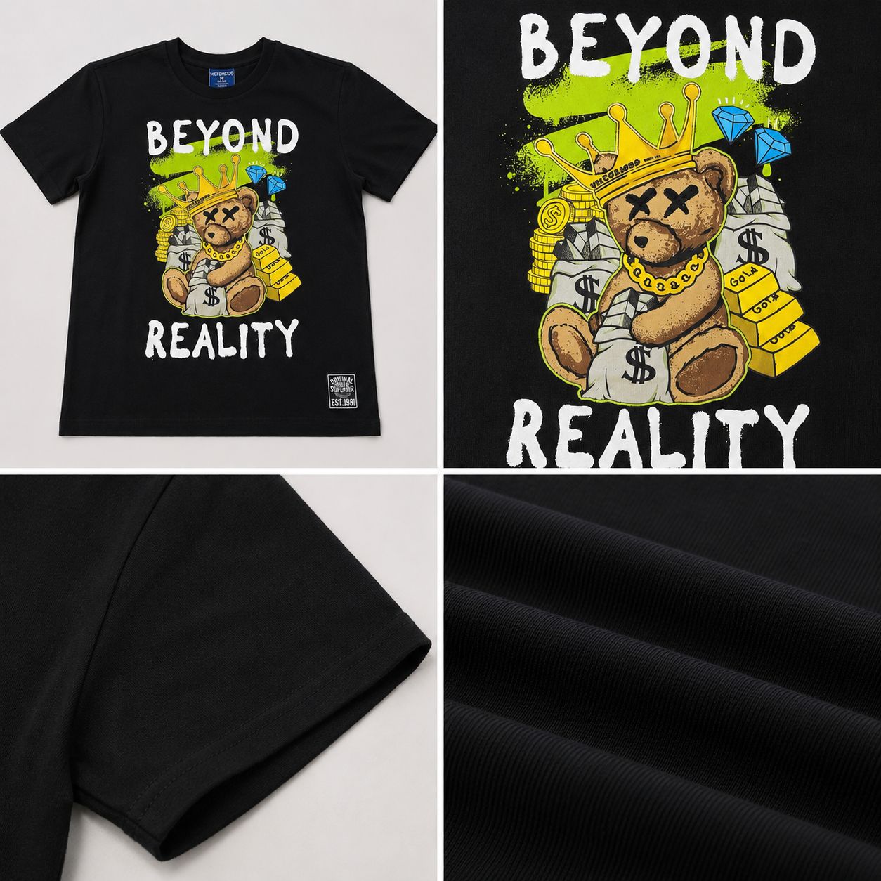 Victorious Boys’ Beyond Reality Patch T-Shirt – Black