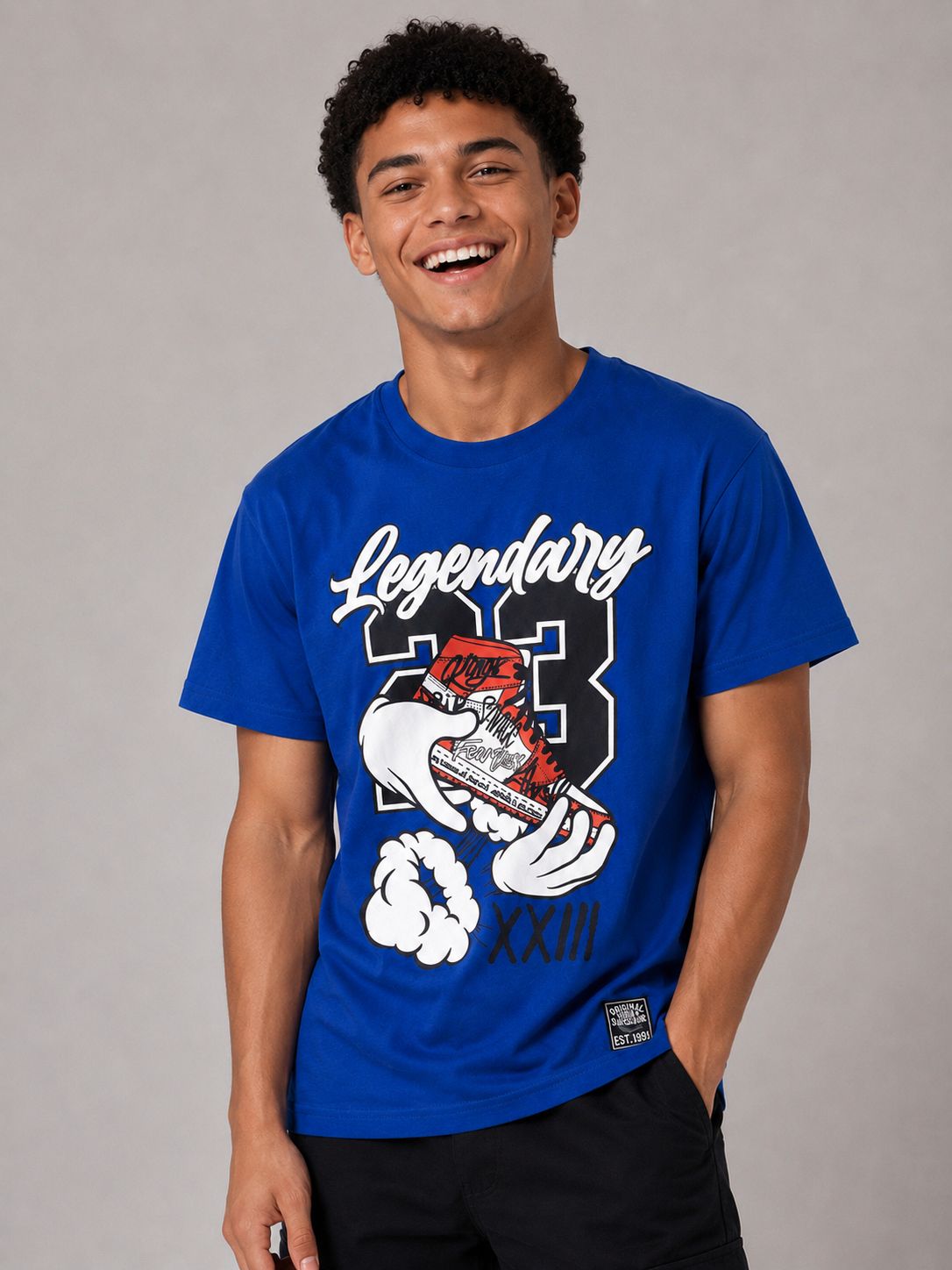 Victorious Boys Legendary Sneaker Graphic T-Shirt – Royal Blue