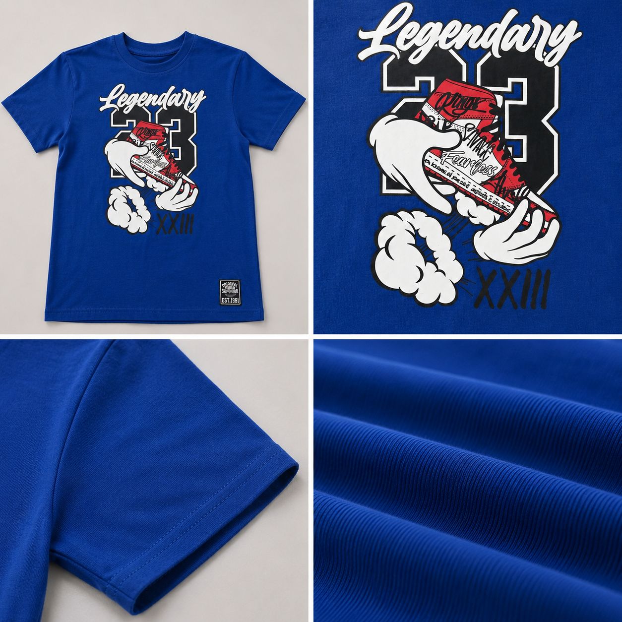 Victorious Boys Legendary Sneaker Graphic T-Shirt – Royal Blue